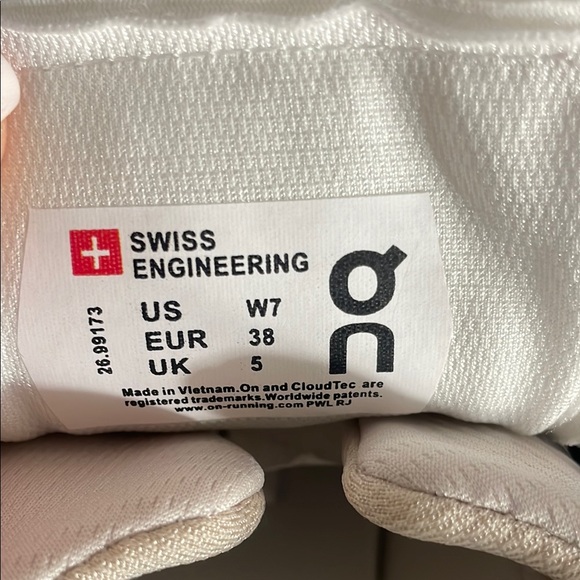 On White and Brown Sneakers - Picture 3 of 5